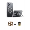 MARSİLYAN™- iPhone 16 Pro Max Kılıf Zirve Çizgi Prime - Siyah Buffer Cam Ekran Koruyucu + Çöl Titanyum Pers Alüminyum Kamera Lens