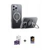 MARSİLYAN™- iPhone 16 Pro Max Kılıf Zirve Çizgi Prime - Siyah Buffer Hayalet Cam Ekran Koruyucu + Bilvis Titan Kamera Lens - SH