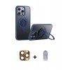 MARSİLYAN™- iPhone 16 Pro Max Kılıf Zirve Çizgi Prime - Siyah Joko Magic 5D Cam + Pers Alüminyum Kamera Lens - CLTM