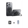 MARSİLYAN™- iPhone 16 Pro Max Kılıf Zirve Çizgi Prime - Siyah Joko Magic 5D Cam + PVD Metal Kamera Lens - SH