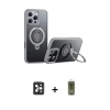 MARSİLYAN™- iPhone 16 Pro Max Kılıf Zirve Çizgi Prime - Siyah Joko Magic 5D Hayalet Cam + Siyah PVD Metal Kamera Lens