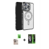 MARSİLYAN™- iPhone 16 Pro Max Kılıf Zirve Doku Prime - Şeffaf 360 Full Body Arka Koruyucu + Raze Metal Kamera Lens - NLGY