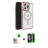 MARSİLYAN™- iPhone 16 Pro Max Kılıf Zirve Doku Prime - Şeffaf 360 Full Body Arka Koruyucu + Raze Metal Kamera Lens - NLGY