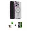MARSİLYAN™- iPhone 16 Pro Max Kılıf Zirve Doku Prime - Şeffaf 360 Full Body Arka Koruyucu + Raze Metal Kamera Lens - NLGY