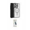 MARSİLYAN™- iPhone 16 Pro Max Kılıf Zirve Doku Prime - Şeffaf Pasifik Cam Ekran Koruyucu