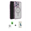 MARSİLYAN™- iPhone 16 Pro Max Kılıf Zirve Doku Prime - Şeffaf Pasifik Cam Ekran Koruyucu + Raze Metal Kamera Lens - BZ