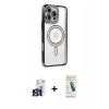 MARSİLYAN™- iPhone 16 Pro Max Kılıf Zirve Doku Prime - Şeffaf Pasifik Cam Ekran Koruyucu + Bilvis Titan Kamera Lens - TMGI