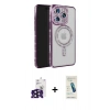MARSİLYAN™- iPhone 16 Pro Max Kılıf Zirve Doku Prime - Şeffaf Pasifik Cam Ekran Koruyucu + Bilvis Titan Kamera Lens - SH