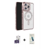 MARSİLYAN™- iPhone 16 Pro Max Kılıf Zirve Doku Prime - Şeffaf Pasifik Cam Ekran Koruyucu + Bilvis Titan Kamera Lens - TMGI