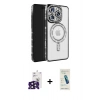 MARSİLYAN™- iPhone 16 Pro Max Kılıf Zirve Doku Prime - Şeffaf Pasifik Cam Ekran Koruyucu + Bilvis Titan Kamera Lens - SH