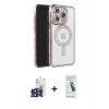 MARSİLYAN™- iPhone 16 Pro Max Kılıf Zirve Doku Prime - Şeffaf Pasifik Cam Ekran Koruyucu + Bilvis Titan Kamera Lens - SH