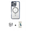 MARSİLYAN™- iPhone 16 Pro Max Kılıf Zirve Doku Prime - Şeffaf Pasifik Cam Ekran Koruyucu + Pers Alüminyum Kamera Lens - GS