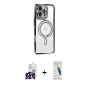 MARSİLYAN™- iPhone 16 Pro Max Kılıf Zirve Doku Prime - Şeffaf Pasifik Cam Ekran Koruyucu + Bilvis Titan Kamera Lens - SH