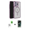 MARSİLYAN™- iPhone 16 Pro Max Kılıf Zirve Doku Prime - Siyah 360 Mat Full Body Arka Koruyucu + Raze Metal Kamera Lens - BZ