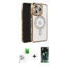 MARSİLYAN™- iPhone 16 Pro Max Kılıf Zirve Doku Prime - Siyah 360 Mat Full Body Arka Koruyucu + Raze Metal Kamera Lens - BZ