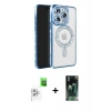 MARSİLYAN™- iPhone 16 Pro Max Kılıf Zirve Doku Prime - Siyah 360 Mat Full Body Arka Koruyucu + Raze Metal Kamera Lens - BZ