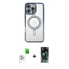 MARSİLYAN™- iPhone 16 Pro Max Kılıf Zirve Doku Prime - Siyah 360 Mat Full Body Arka Koruyucu + Raze Metal Kamera Lens - BZ