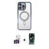 MARSİLYAN™- iPhone 16 Pro Max Kılıf Zirve Doku Prime - Siyah 360 Mat Full Body Arka Koruyucu + Bilvis Titan Kamera Lens - GS