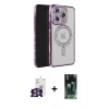 MARSİLYAN™- iPhone 16 Pro Max Kılıf Zirve Doku Prime - Siyah 360 Mat Full Body Arka Koruyucu + Bilvis Titan Kamera Lens - GS