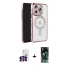 MARSİLYAN™- iPhone 16 Pro Max Kılıf Zirve Doku Prime - Siyah 360 Mat Full Body Arka Koruyucu + Bilvis Titan Kamera Lens - GS