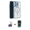 MARSİLYAN™- iPhone 16 Pro Max Kılıf Zirve Doku Prime - Siyah 360 Mat Full Body Arka Koruyucu + Bilvis Titan Kamera Lens - GS