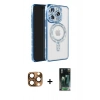 MARSİLYAN™- iPhone 16 Pro Max Kılıf Zirve Doku Prime - Siyah 360 Mat Full Body Arka Koruyucu + Pers Alüminyum Kamera Lens - CLTM