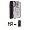 MARSİLYAN™- iPhone 16 Pro Max Kılıf Zirve Doku Prime - Siyah 360 Mat Full Body Arka Koruyucu + Pers Alüminyum Kamera Lens - CLTM