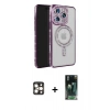 MARSİLYAN™- iPhone 16 Pro Max Kılıf Zirve Doku Prime - Siyah 360 Mat Full Body Arka Koruyucu + PVD Metal Kamera Lens - GD
