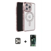 MARSİLYAN™- iPhone 16 Pro Max Kılıf Zirve Doku Prime - Siyah 360 Mat Full Body Arka Koruyucu + PVD Metal Kamera Lens - GD