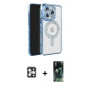 MARSİLYAN™- iPhone 16 Pro Max Kılıf Zirve Doku Prime - Siyah 360 Mat Full Body Arka Koruyucu + PVD Metal Kamera Lens - GD