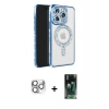 MARSİLYAN™- iPhone 16 Pro Max Kılıf Zirve Doku Prime - Siyah 360 Mat Full Body Arka Koruyucu + Pers Alüminyum Kamera Lens - GS
