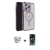 MARSİLYAN™- iPhone 16 Pro Max Kılıf Zirve Doku Prime - Siyah 360 Mat Full Body Arka Koruyucu + Pers Alüminyum Kamera Lens - GS