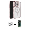 MARSİLYAN™- iPhone 16 Pro Max Kılıf Zirve Doku Prime - Siyah 360 Mat Full Body Arka Koruyucu + Pers Alüminyum Kamera Lens - GS