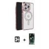 MARSİLYAN™- iPhone 16 Pro Max Kılıf Zirve Doku Prime - Siyah 360 Mat Full Body Arka Koruyucu + PVD Metal Kamera Lens - GS