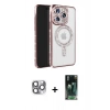 MARSİLYAN™- iPhone 16 Pro Max Kılıf Zirve Doku Prime - Siyah 360 Mat Full Body Arka Koruyucu + Pers Alüminyum Kamera Lens - GI