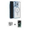 MARSİLYAN™- iPhone 16 Pro Max Kılıf Zirve Doku Prime - Siyah 360 Mat Full Body Arka Koruyucu + Pers Alüminyum Kamera Lens - GI