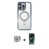 MARSİLYAN™- iPhone 16 Pro Max Kılıf Zirve Doku Prime - Siyah 360 Mat Full Body Arka Koruyucu + Pers Alüminyum Kamera Lens - GI