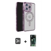 MARSİLYAN™- iPhone 16 Pro Max Kılıf Zirve Doku Prime - Siyah 360 Mat Full Body Arka Koruyucu + Siyah PVD Metal Kamera Lens
