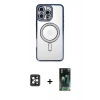 MARSİLYAN™- iPhone 16 Pro Max Kılıf Zirve Doku Prime - Siyah 360 Mat Full Body Arka Koruyucu + Siyah PVD Metal Kamera Lens
