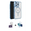 MARSİLYAN™- iPhone 16 Pro Max Kılıf Zirve Doku Prime - Siyah 3D Antistatik Cam Ekran Koruyucu + Bilvis Titan Kamera Lens - GS