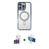 MARSİLYAN™- iPhone 16 Pro Max Kılıf Zirve Doku Prime - Siyah 3D Antistatik Cam Ekran Koruyucu + Bilvis Titan Kamera Lens - SH