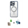 MARSİLYAN™- iPhone 16 Pro Max Kılıf Zirve Doku Prime - Siyah 3D Antistatik Cam Ekran Koruyucu + Raze Metal Kamera Lens - CLTM