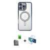 MARSİLYAN™- iPhone 16 Pro Max Kılıf Zirve Doku Prime - Siyah 3D Antistatik Cam Ekran Koruyucu + Raze Metal Kamera Lens - SH