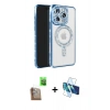 MARSİLYAN™- iPhone 16 Pro Max Kılıf Zirve Doku Prime - Siyah 3D Antistatik Cam Ekran Koruyucu + Raze Metal Kamera Lens - CLTM