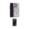 MARSİLYAN™- iPhone 16 Pro Max Kılıf Zirve Doku Prime - Siyah 3D Antistatik Hayalet Cam Ekran Koruyucu