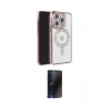 MARSİLYAN™- iPhone 16 Pro Max Kılıf Zirve Doku Prime - Siyah 3D Antistatik Hayalet Cam Ekran Koruyucu