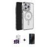 MARSİLYAN™- iPhone 16 Pro Max Kılıf Zirve Doku Prime - Siyah 3D Antistatik Hayalet Cam Ekran Koruyucu + Bilvis Titan Kamera Lens - GS