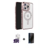 MARSİLYAN™- iPhone 16 Pro Max Kılıf Zirve Doku Prime - Siyah 3D Antistatik Hayalet Cam Ekran Koruyucu + Bilvis Titan Kamera Lens - SH