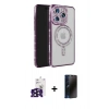MARSİLYAN™- iPhone 16 Pro Max Kılıf Zirve Doku Prime - Siyah 3D Antistatik Hayalet Cam Ekran Koruyucu + Bilvis Titan Kamera Lens - SH