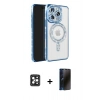 MARSİLYAN™- iPhone 16 Pro Max Kılıf Zirve Doku Prime - Siyah 3D Antistatik Hayalet Cam Ekran Koruyucu + PVD Metal Kamera Lens - SH